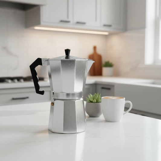 BREWELLO – Tragbare italienische Kaffeemaschine aus Aluminium für kräftigen Espresso 0