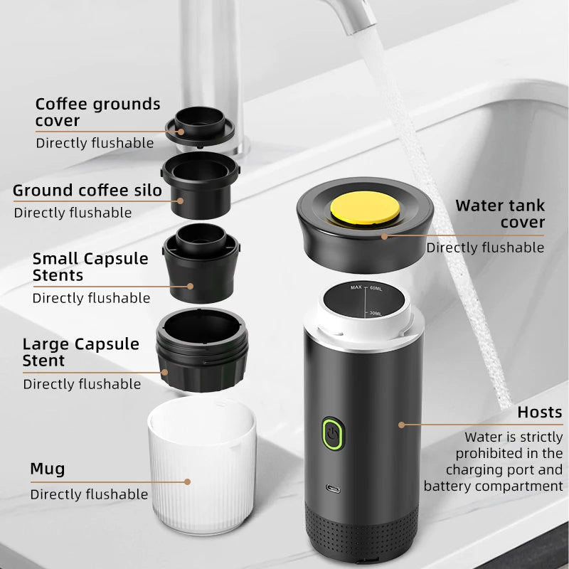 BREWGO – Tragbare 3-in-1-Espressomaschine mit Hochdruckbrühfunktion 5