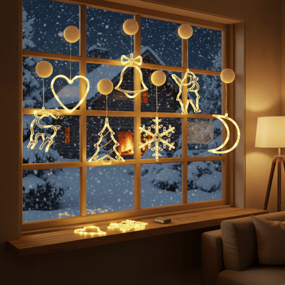 BRIGHTJOY – LED-Weihnachtslichter mit Saugnapf für Fenster und Glasdekoration 5