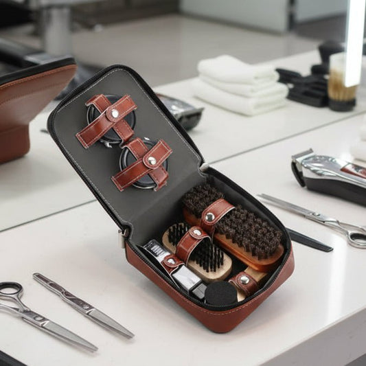 BRUSHVAULT – Premium 9-teiliges Schuhpflege-Set mit Rosshaarbürsten 0