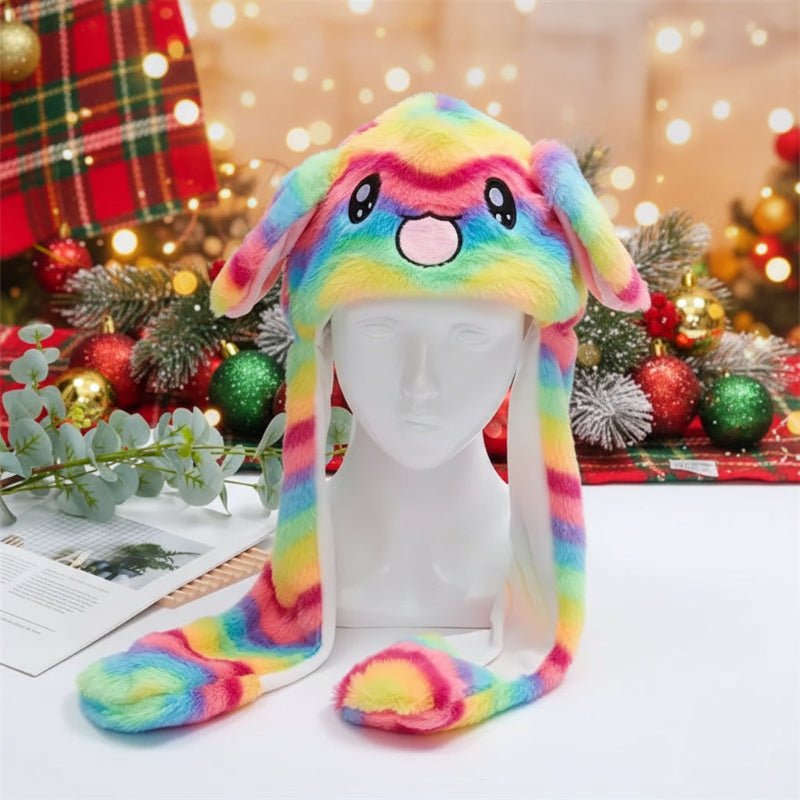 BUNFLIX – Interaktive Hasenmütze mit beweglichen Ohren und weichem Plüschstoff 4