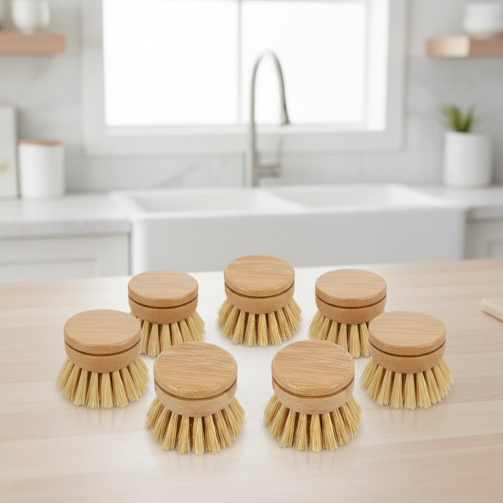 BambooClean - Umweltfreundliche Küchenspülbürste aus Bambus mit Sisalborsten 6