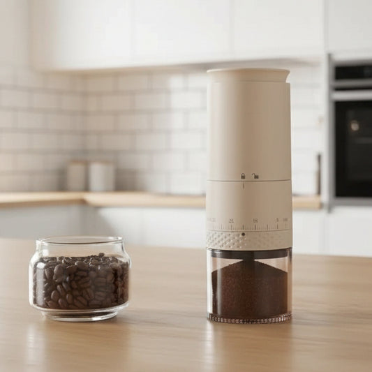 GrindPro – Electric Coffee Grinder with 38 Grinding Levels and USB-C Charging Function