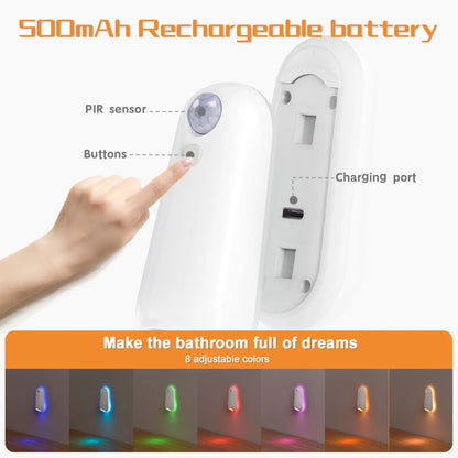 GlowBowl Motion – Motion Sensor Toilet Light with 7 RGB Colors