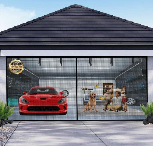 AeroShield Insect-Free Garage Window | Magnetic Screen for Garage Doors for Fresh Air and Insect Protection