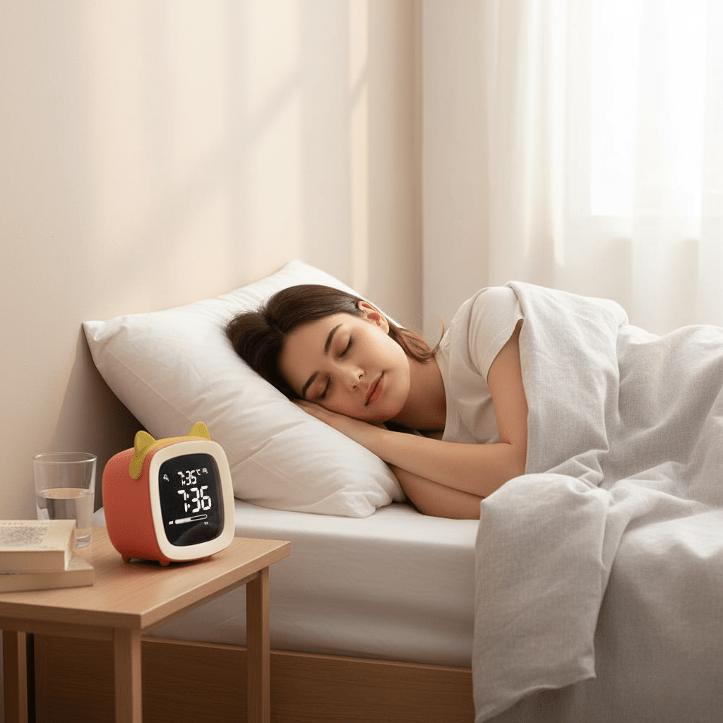 BunnyGlow LED-Wecker – Nachtlicht mit Digitalanzeige und Timer 1