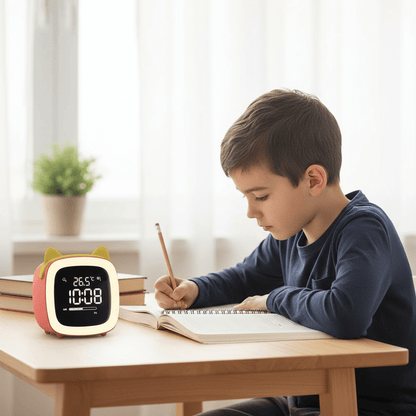BunnyGlow LED-Wecker – Nachtlicht mit Digitalanzeige und Timer 3