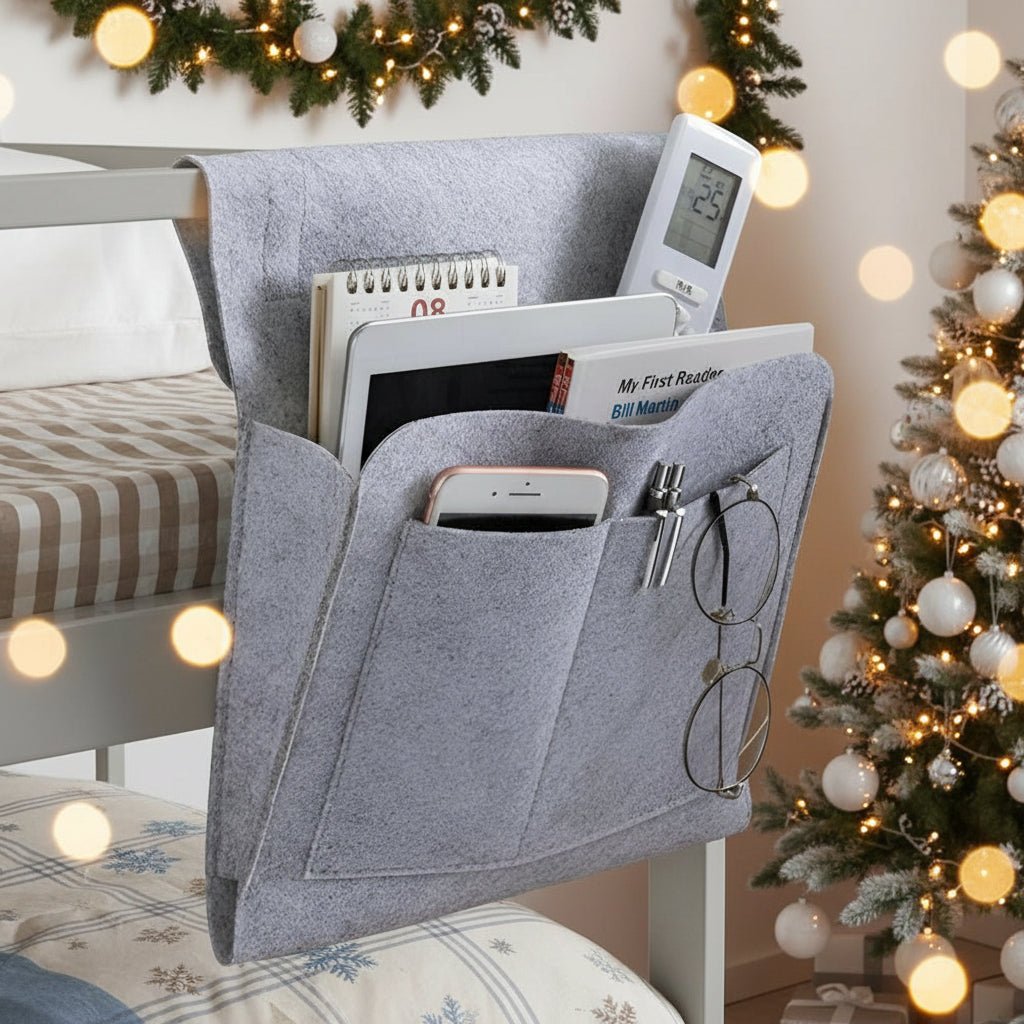 CABLE HUG – Filz-Aufbewahrungsorganizer für den Nachttisch mit integrierten Kabeldurchführungen 0