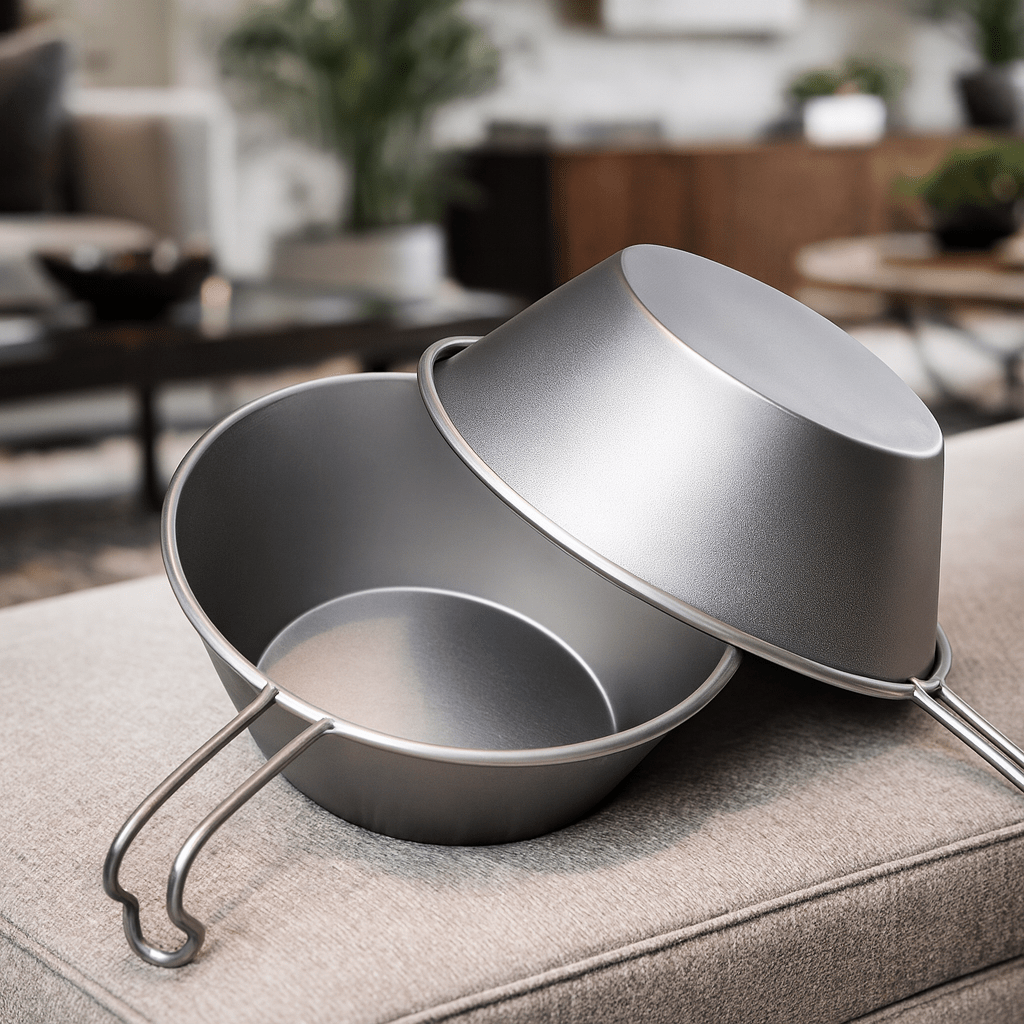 CAMPBREEZE – 260 ml ultraleichte Campingschüssel aus Titan mit festem Griff 2