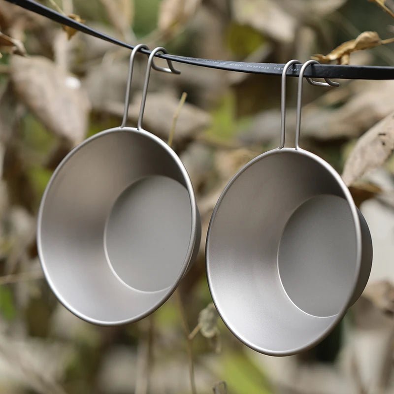 CAMPBREEZE – 260 ml ultraleichte Campingschüssel aus Titan mit festem Griff 4