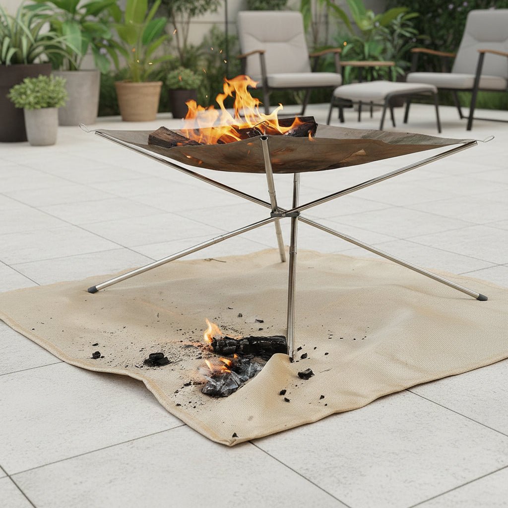 CAMPFIREX – Feuerfeste, hitzebeständige Fiberglasmatte für Outdoor-Abenteuer 0