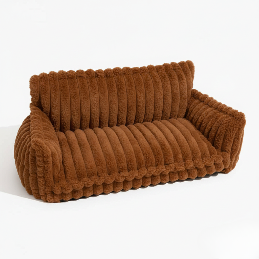 CANILUX – Orthopädisches Hundebett mit erhöhter Kopfstütze & weichem Kissen 9