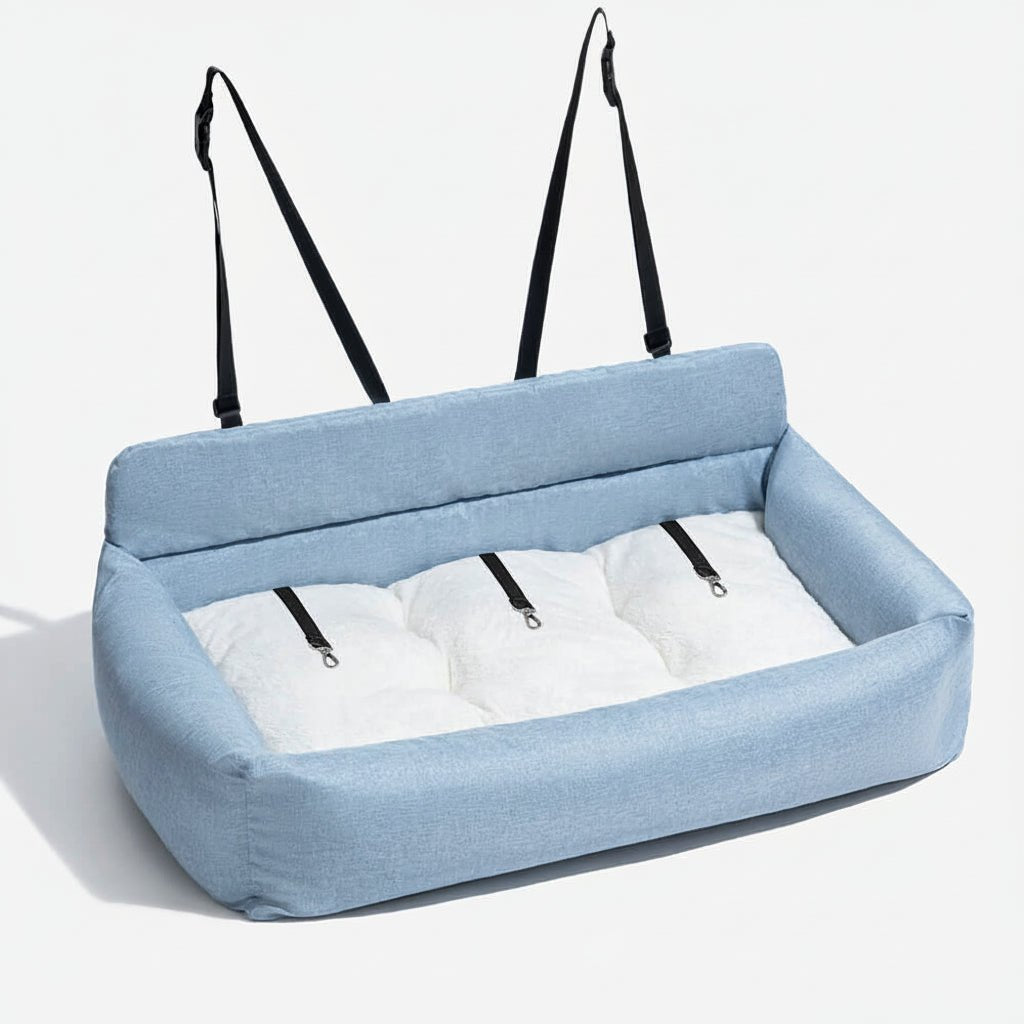 CARLOUNGE – Großes, waschbares Hundeautobett mit rutschfester Unterseite und sicherer Befestigung 6