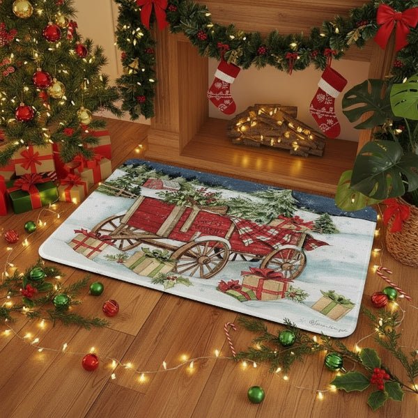 CAROLMAT – Rutschfeste Weihnachtsfußmatte für saubere, festliche Eingänge 3