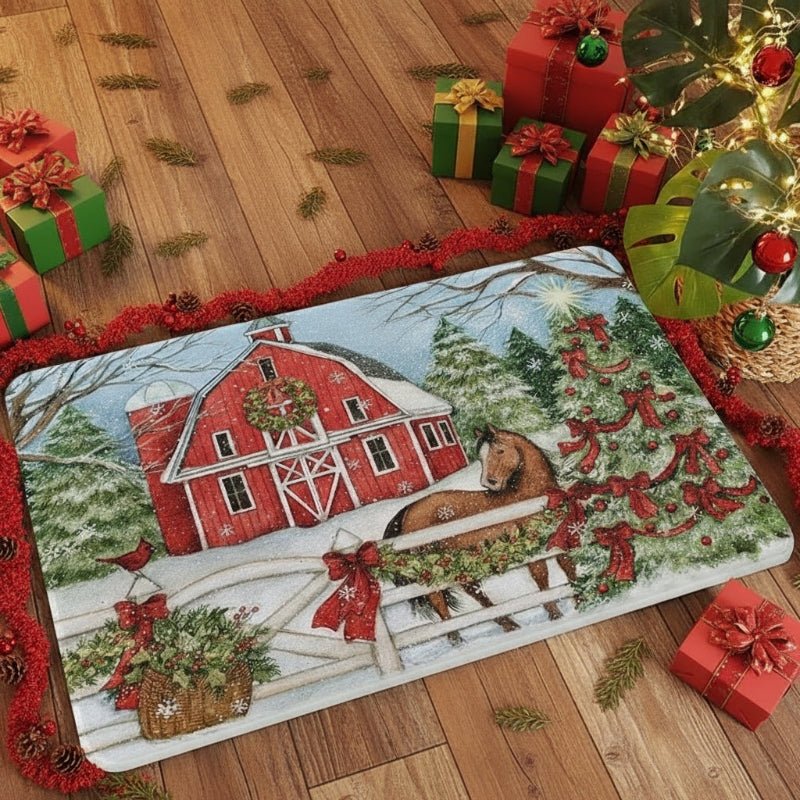 CAROLMAT – Rutschfeste Weihnachtsfußmatte für saubere, festliche Eingänge 6