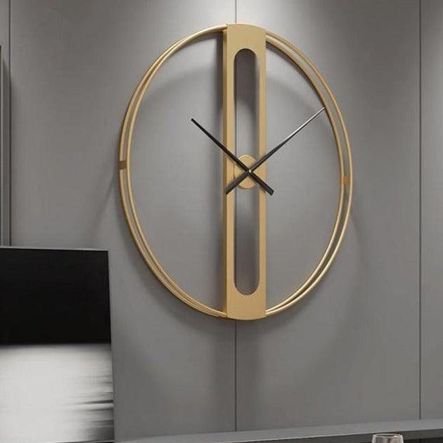 CHRONOLUX – 50 cm große Wanduhr aus gold- und schwarzem Metall für modernes Dekor 0