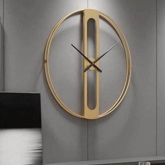 CHRONOLUX – 50 cm große Wanduhr aus gold- und schwarzem Metall für modernes Dekor 0