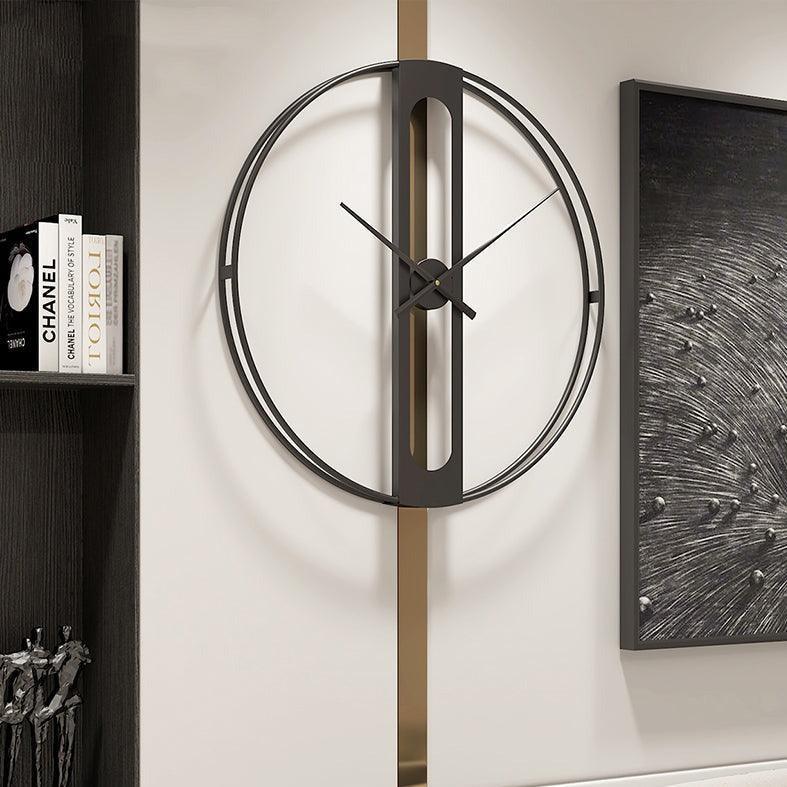 CHRONOLUX – 50 cm große Wanduhr aus gold- und schwarzem Metall für modernes Dekor 2