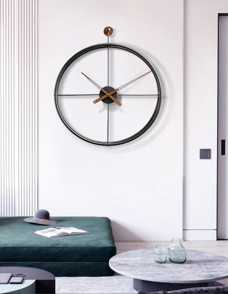 CHRONOLUX – 50 cm große Wanduhr aus gold- und schwarzem Metall für modernes Dekor 4