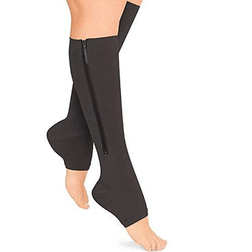 CIRCULOFLEX – Reißverschluss-Kompressionsstrümpfe 20-30 mmHg mit offenem Zehendesign 0