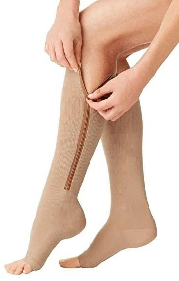 CIRCULOFLEX – Reißverschluss-Kompressionsstrümpfe 20-30 mmHg mit offenem Zehendesign 1