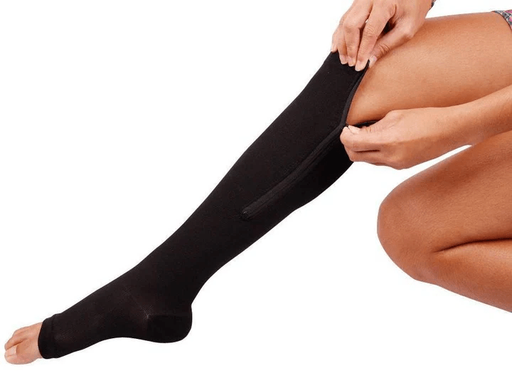 CIRCULOFLEX – Reißverschluss-Kompressionsstrümpfe 20-30 mmHg mit offenem Zehendesign 4