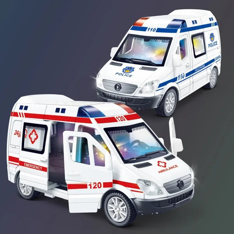 CITYRESCUE – 1:32 Diecast-Einsatzfahrzeug-Set mit Sound- und Lichteffekten 2