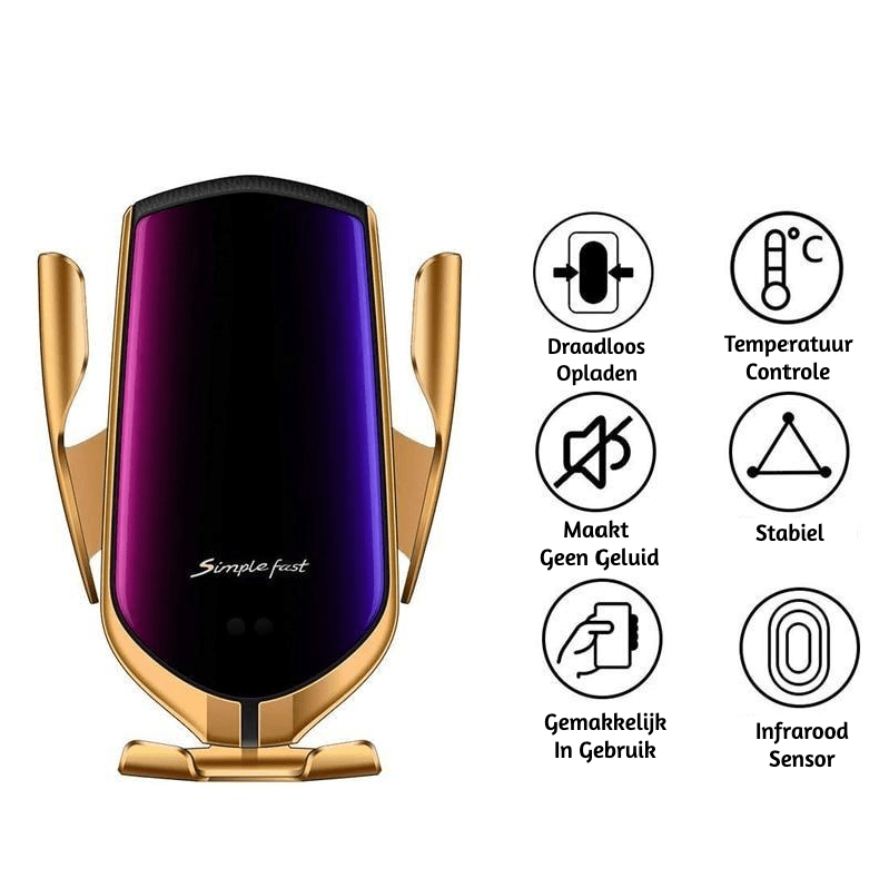 CLAMPIFY – Kabellose Autohalterung mit automatischer Klemmung und 360°-Drehung 4