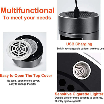 CLARASH – Intelligenter rauchfreier USB-Aschenbecher mit fortschrittlichem Luftfilter 5