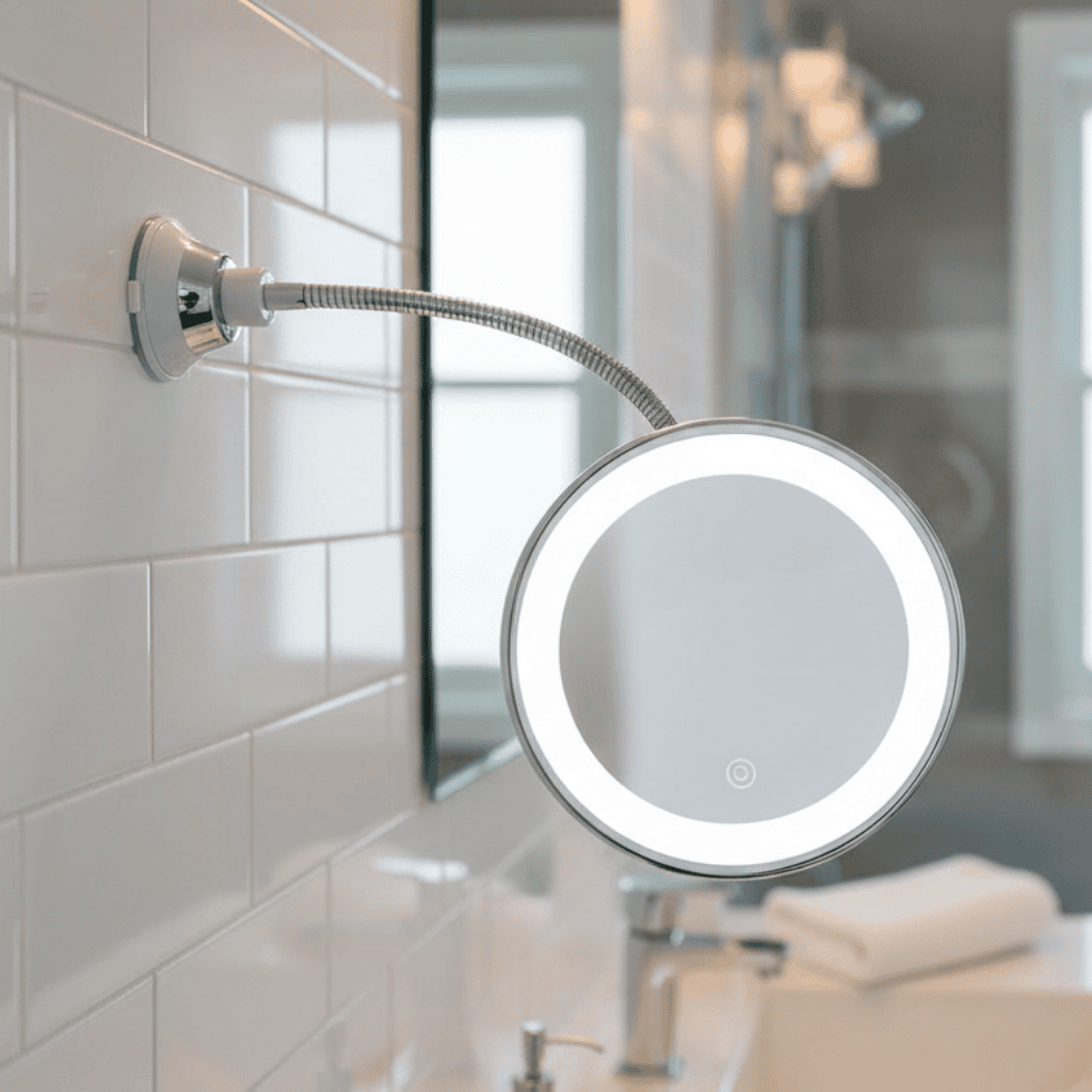 CLARIVIEW – LED-Schminkspiegel mit ultrahellen Lichtern und 10-fachem Zoom 0