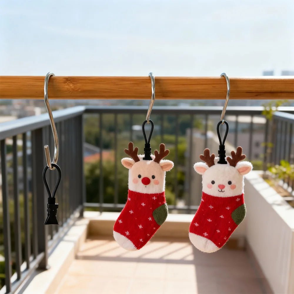 CLIPORA – Multifunktionale schwarze Handtuchclips für winddichtes Trocknen 1