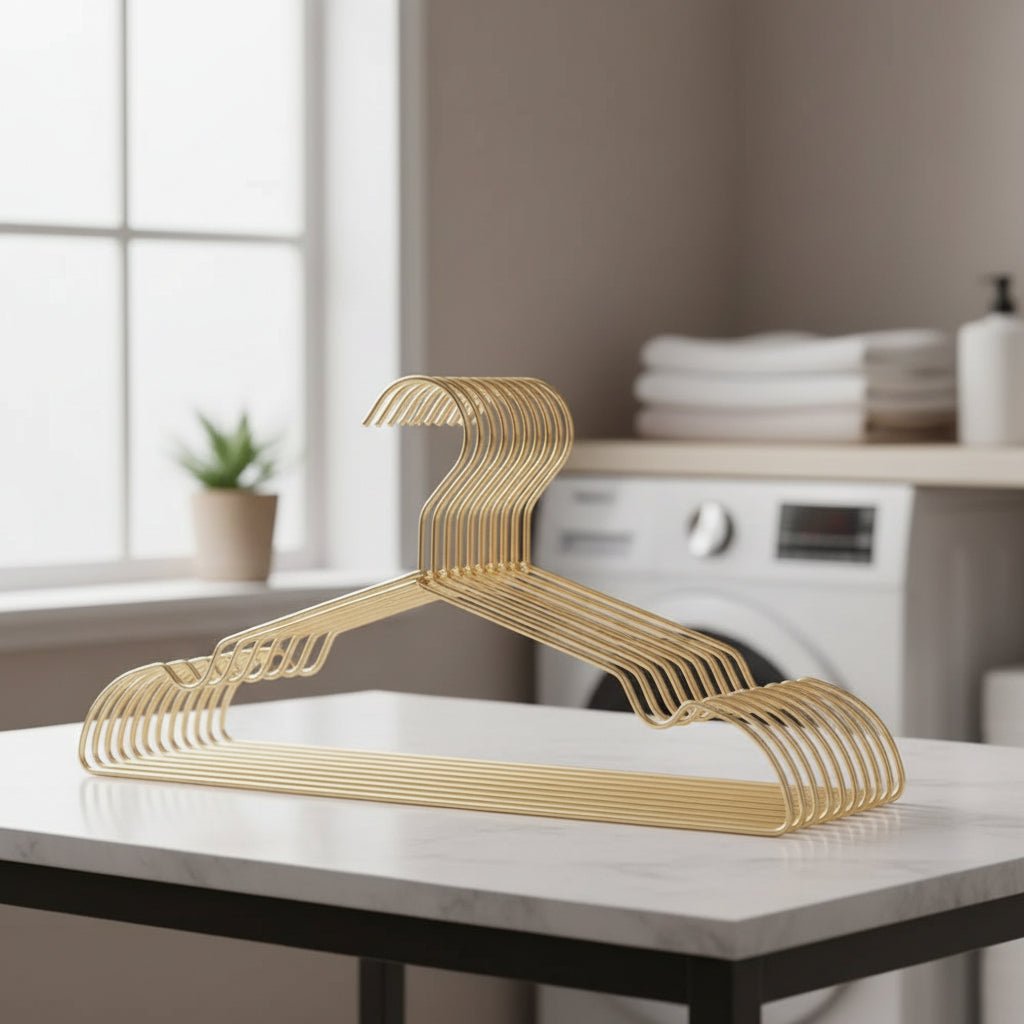 CLOSETEDGE – Schmale Kleiderbügel aus Aluminium für ordentliche Kleiderschränke 4