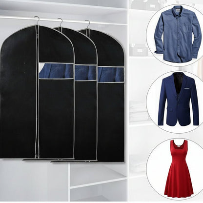 CLOTHARIA – Atmungsaktives Kleidersack-Set, 5er-Pack mit transparenten Aufbewahrungshüllen 3