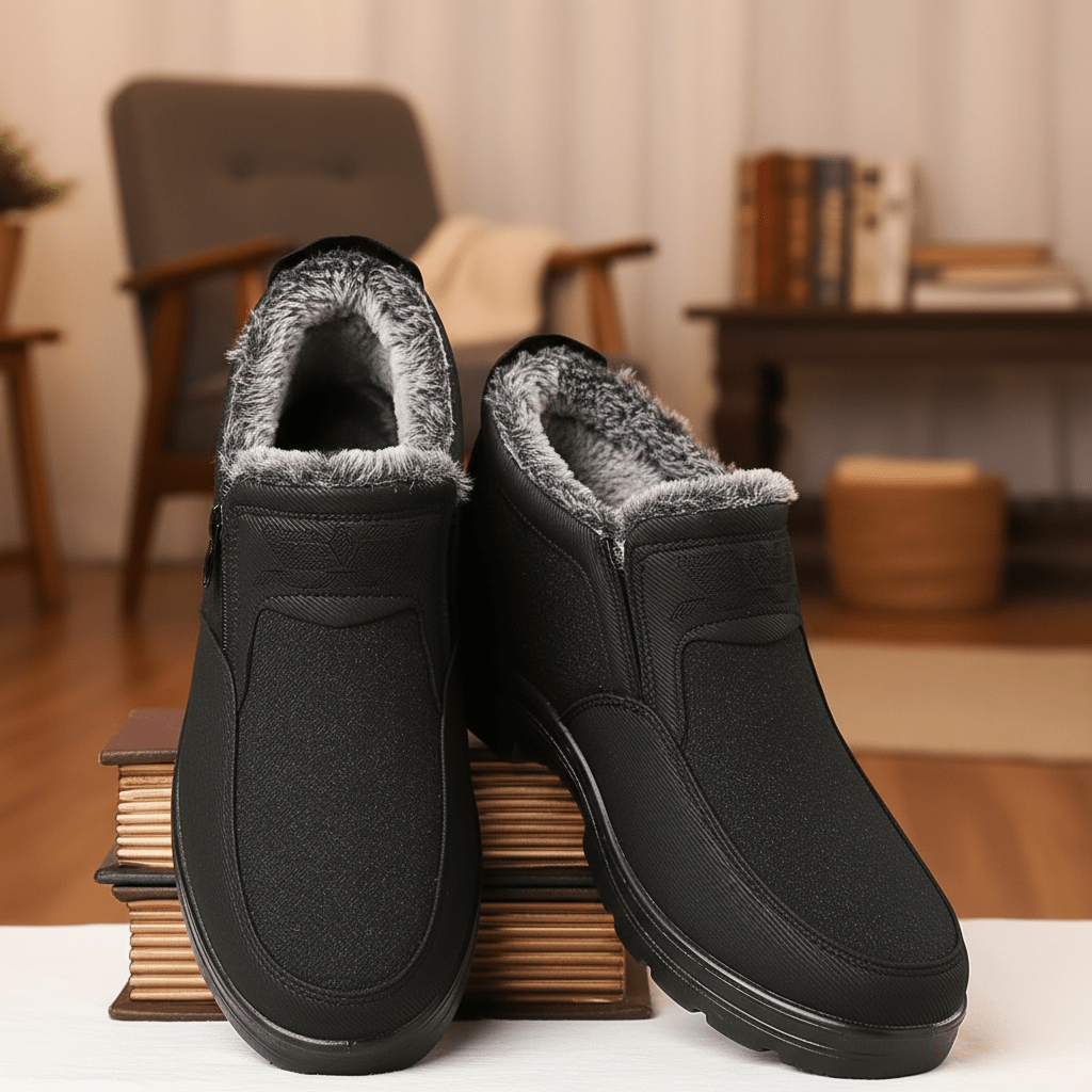 COLDPEAK – Herren-Winterstiefel aus Leder mit wärmendem Fellfutter und rutschfester Sohle 0