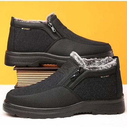 COLDPEAK – Herren-Winterstiefel aus Leder mit wärmendem Fellfutter und rutschfester Sohle 1