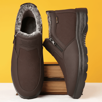 COLDPEAK – Herren-Winterstiefel aus Leder mit wärmendem Fellfutter und rutschfester Sohle 4