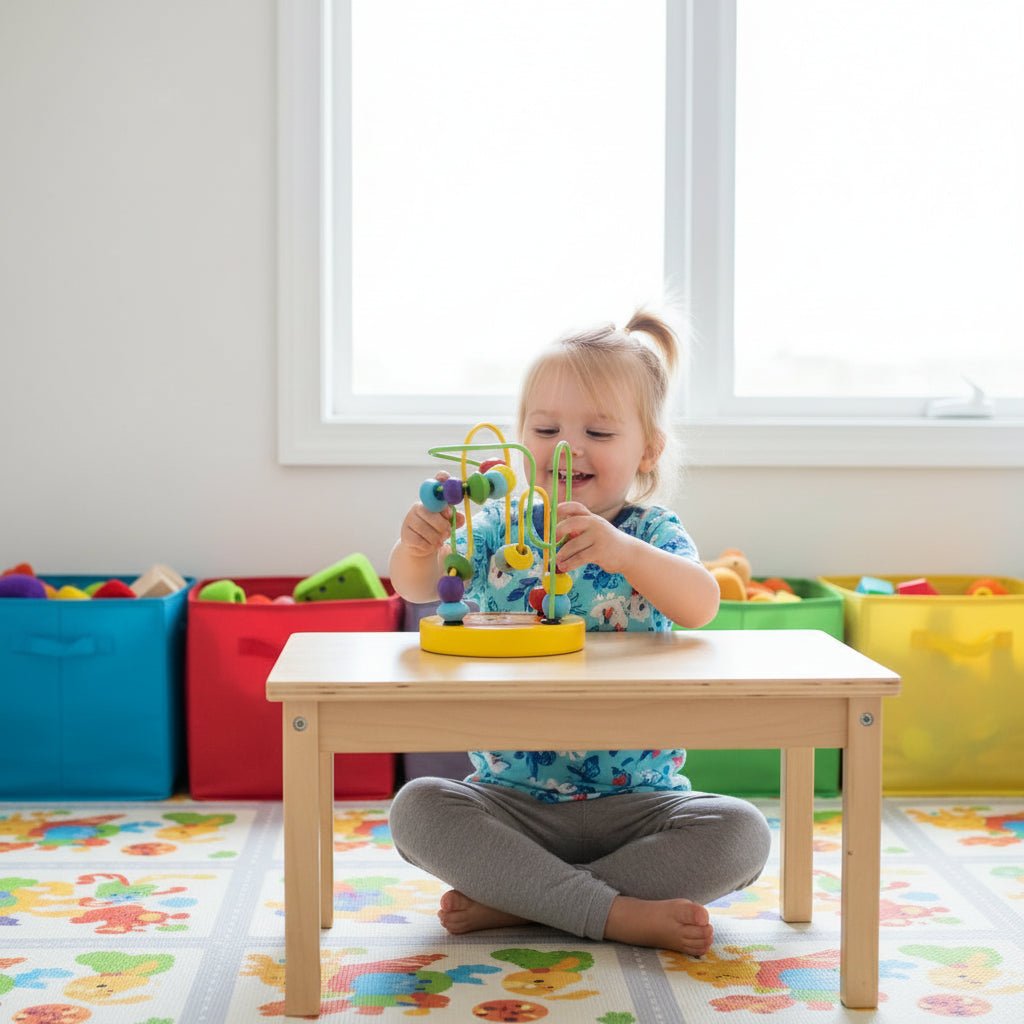 COLORCOASTER – Mehrfarbiges Holzperlenlabyrinth für frühes Lernen und motorische Fähigkeiten 3