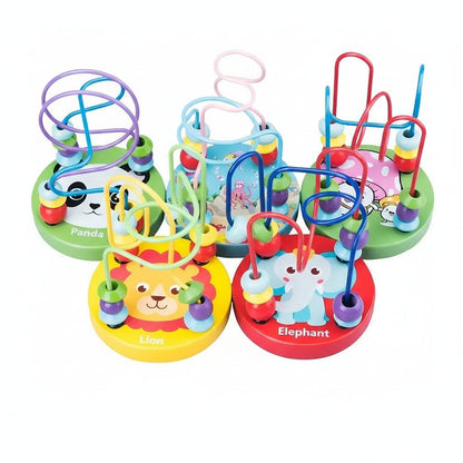 COLORCOASTER – Mehrfarbiges Holzperlenlabyrinth für frühes Lernen und motorische Fähigkeiten 8