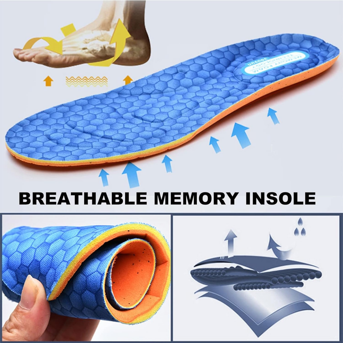 COMFORTFIT WIDE – Diabetikerschuhe mit Memory Foam-Einlegesohle für geschwollene Füße 7