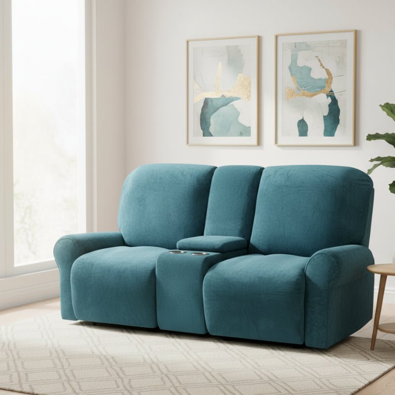 COMFYDUO – Zweisitzer-Sesselbezug mit Getränkehaltern, rutschfester, weicher Sofabezug 0