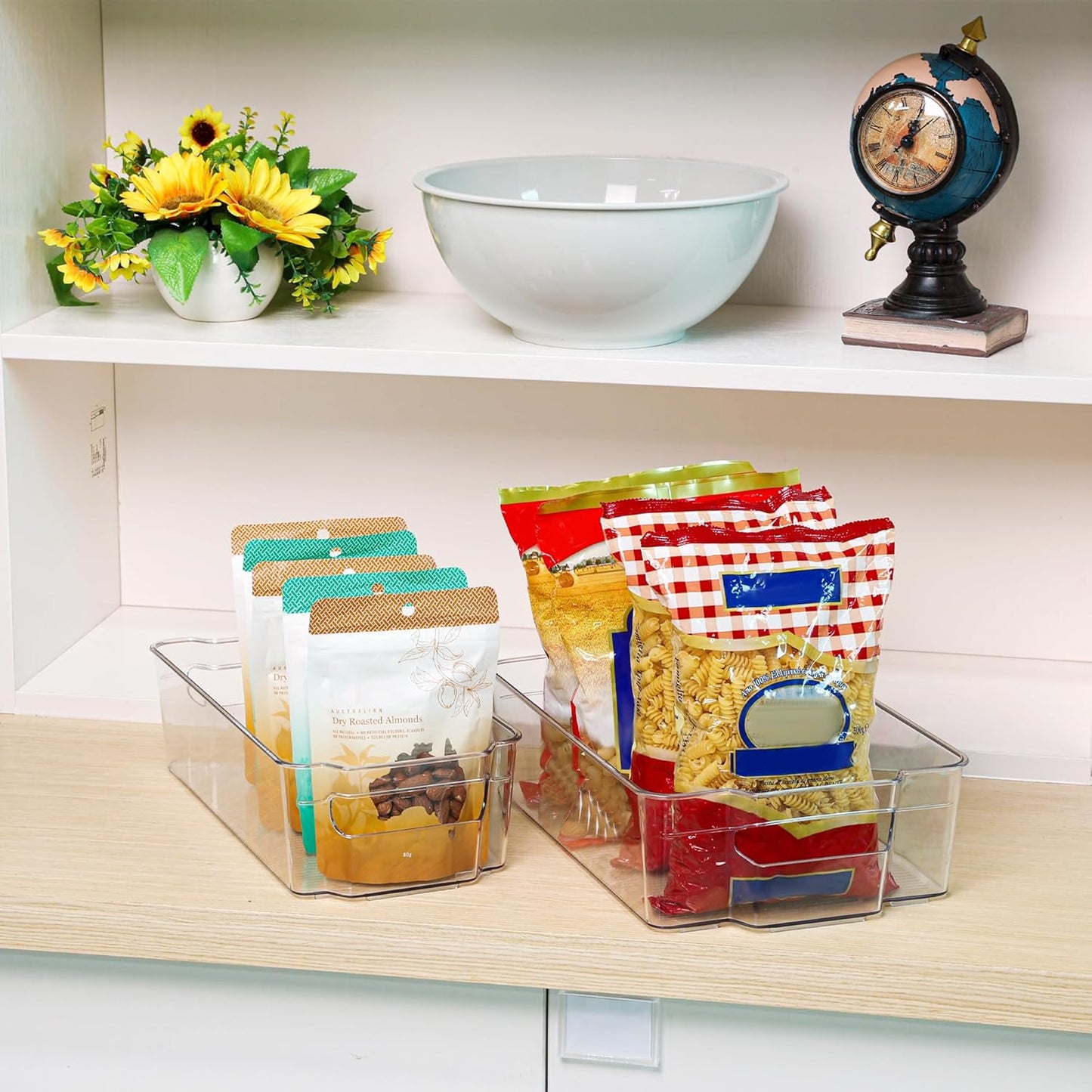 COOLORGANIZE BOXES - Transparent storage boxes for fridge & kitchen in a set of 4