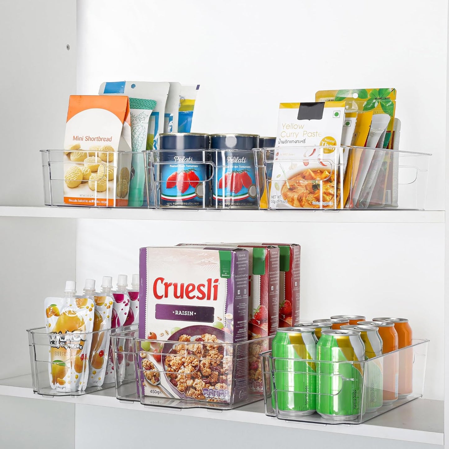 COOLORGANIZE BOXES - Transparent storage boxes for fridge & kitchen in a set of 4