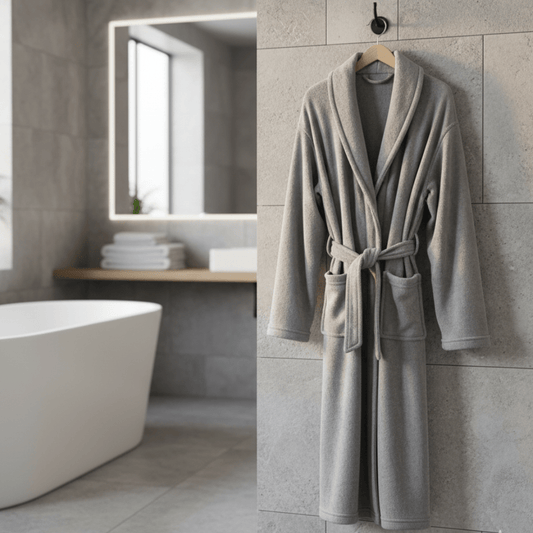 CORALSOFT – Eleganter Winterbademantel aus weichem Korallenvlies mit Taschen 0