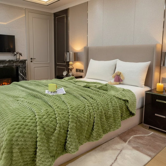 CORALUX – Kuschelige Korallenfleece-Decke mit Karomuster für wohlige Wärme im Alltag 0