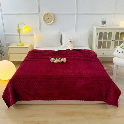 CORALUX – Kuschelige Korallenfleece-Decke mit Karomuster für wohlige Wärme im Alltag 12