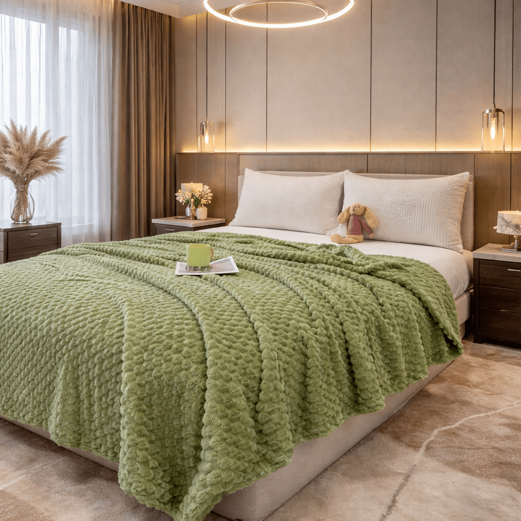 CORALUX – Kuschelige Korallenfleece-Decke mit Karomuster für wohlige Wärme im Alltag 2