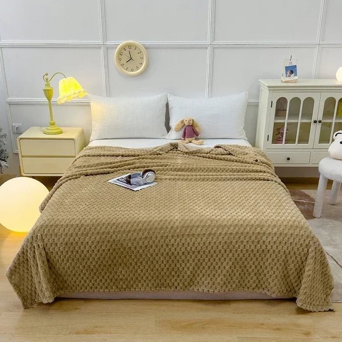 CORALUX – Kuschelige Korallenfleece-Decke mit Karomuster für wohlige Wärme im Alltag 8