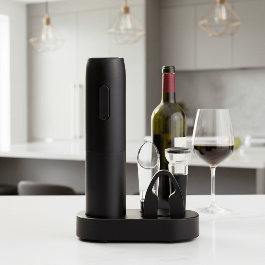 CORKLUX – Kabelloser 4-in-1-Elektro-Weinöffner mit wiederaufladbarem Design 0