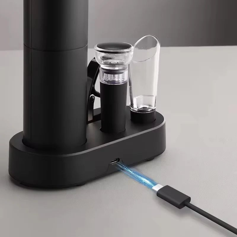 CORKLUX – Kabelloser 4-in-1-Elektro-Weinöffner mit wiederaufladbarem Design 4