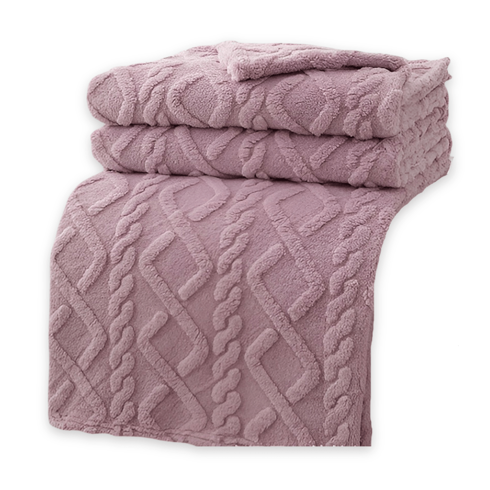 COZYDRAPE – Doppellagige Fleecedecke mit modernem geometrischem Design 10